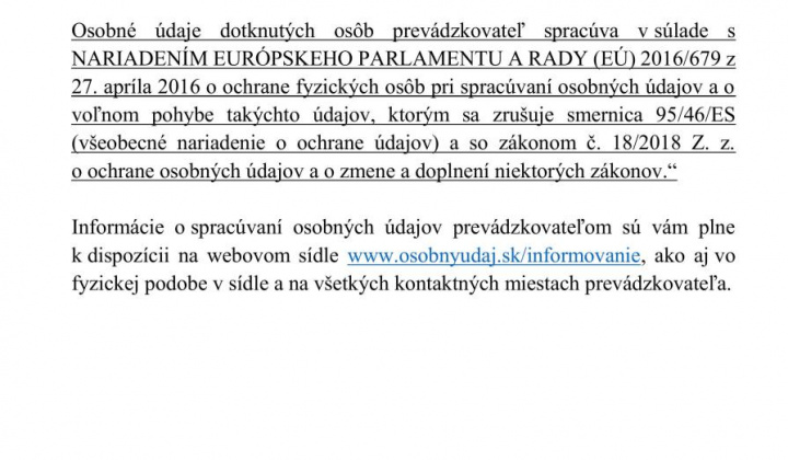 1. fotografia fotogalérie Informácie o spracúvaní osobných údajov prevádzkovateľom  - foto