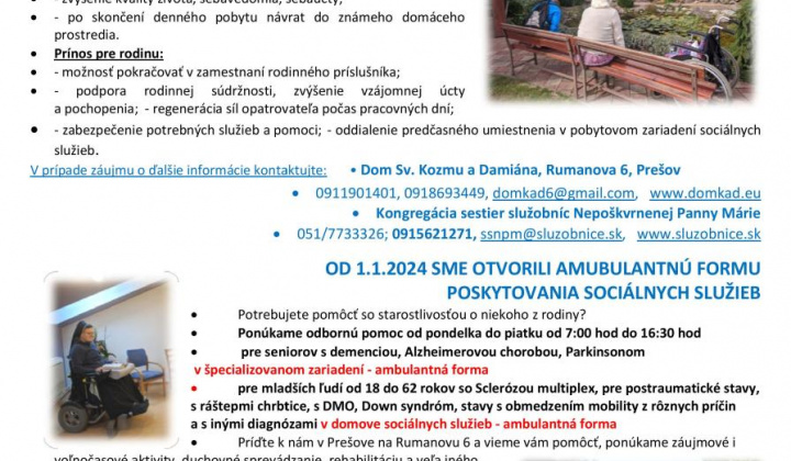 1. fotografia fotogalérie Nová ambulantná forma sociálnej služby v Prešove  - foto