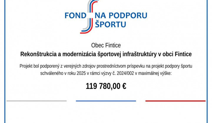 1. fotografia fotogalérie Rekonštrukcia a modernizácia športovej infraštruktúry v obci Fintice  - foto