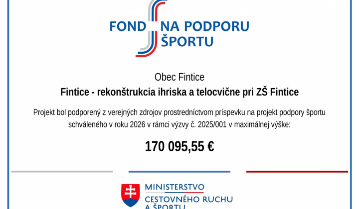 Fotka - Rekonštrukcia ihriska a telocvične pri ZŠ Fintice