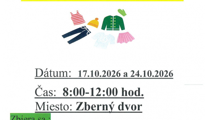 Fotka - Zber šatstva a textilu