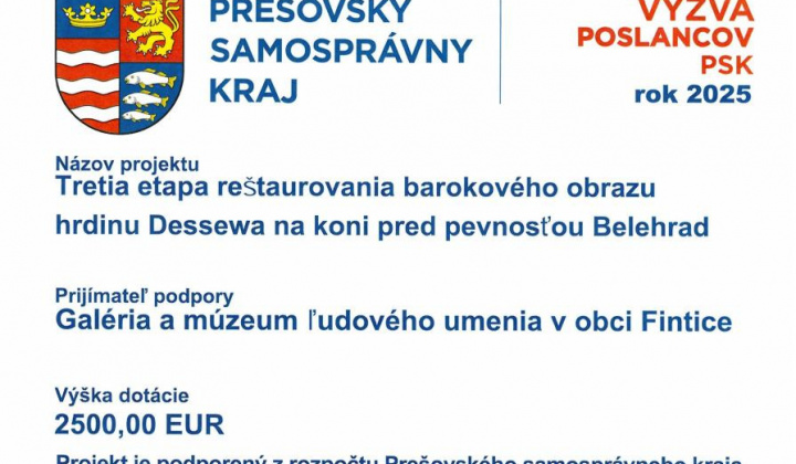 Fotka - Tretia etapa reštaurovania barokového obrazu hrdinu Dessewa na koni pred pevnosťou Belehrad 